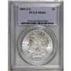 Image 1 : 1891-CC S$1 MS64 PCGS. Choice and essentially untoned, 