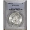Image 1 : 1891-CC S$1 MS64 PCGS. Traces of mint frost appear on 