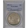 Image 3 : 1891-CC S$1 MS65 PCGS. Toned with splashes of light go 