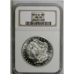 1891-S S$1 MS65 NGC. A flashy Gem that has elements of 