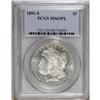 Image 1 : 1891-S S$1 MS65 Prooflike PCGS. A moderately reflectiv 