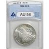 Image 1 : 1892-CC S$1 AU58 ANACS. An attractive piece with trace 