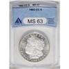 Image 1 : 1892-CC S$1 MS63 ANACS. A boldly struck piece with som 