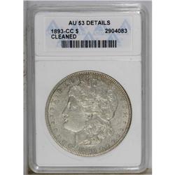 1893-CC S$1 --Cleaned--ANACS. AU53 Details. A modest si 