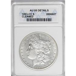1893-CC S$1 --Cleaned--ANACS. AU55 Details. A briefly c 