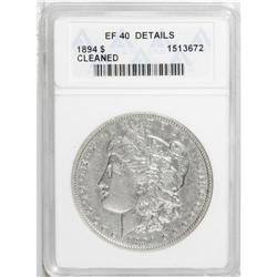 1894 S$1 --Cleaned--ANACS. XF40 Details. A shiny pearl- 