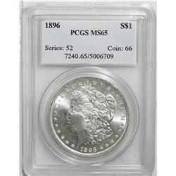 1896 S$1 MS65 PCGS. A solidly struck, virtually brilli 