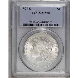 1897-S S$1 MS66 PCGS. Highly lustrous, as usually seen 