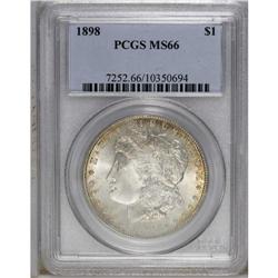 1898 S$1 MS66 PCGS. A highly lustrous piece with pleas 
