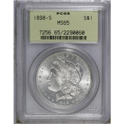 1898-S S$1 MS65 PCGS. Booming luster and a penetrating 
