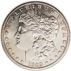 1903-S S$1 MS65 Prooflike NGC. Light orange-gold tonin 