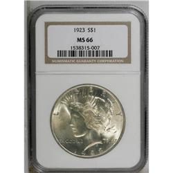 1923 S$1 MS66 NGC. A highly lustrous and elegant piece 