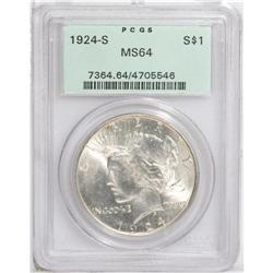 1924-S S$1 MS64 PCGS. Booming luster and light chestnu 