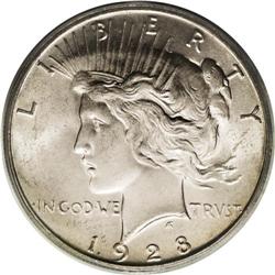 1928 S$1 MS65 PCGS. This low mintage semi-key is alway 