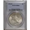 Image 1 : 1934-D S$1 MS64 PCGS. Delicate arcs of russet patina g 