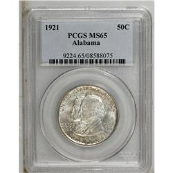 1921 50C Alabama MS65 PCGS. A lustrous Gem, minimally 