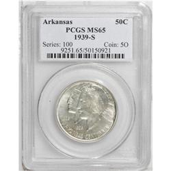 1939-S 50C Arkansas MS65 PCGS. At 2,105 pieces coined, 