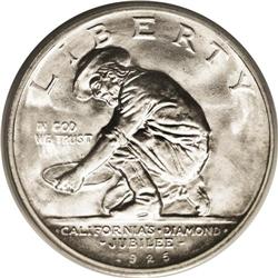 1925-S 50C California MS67 PCGS. This commemorative is 