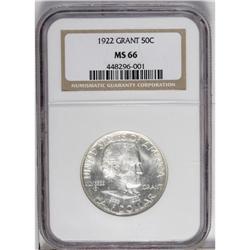 1922 50C Grant no Star MS66 NGC. A nicely struck examp 