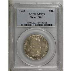 1922 50C Grant with Star MS63 PCGS. Well struck and hi 