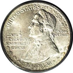 1928 50C Hawaiian MS63 PCGS. Bold satiny luster illumi 