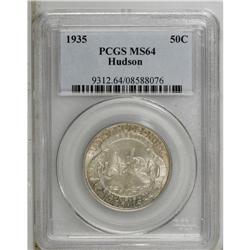 1935 50C Hudson MS64 PCGS. Lustrous with pale golden p 