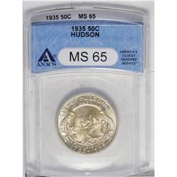 1935 50C Hudson MS65 ANACS. Typically struck with deli 