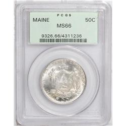 1920 50C Maine MS66 PCGS. Light tan-gold toning enrich 