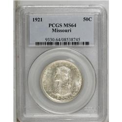 1921 50C Missouri MS64 PCGS. A lustrous and sharply st 