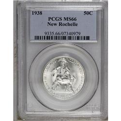 1938 50C New Rochelle MS66 PCGS. Solidly struck and br 