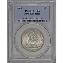 1938 50C New Rochelle MS66 PCGS. Subtle hints of gold 