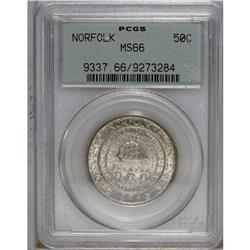 1936 50C Norfolk MS66 PCGS. Variegated chestnut and st 