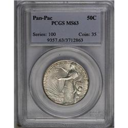 1915-S 50C Panama-Pacific MS63 PCGS. Select and typica 