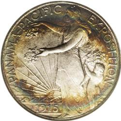 1915-S 50C Panama-Pacific MS66 S NGC. Splashes of gol 