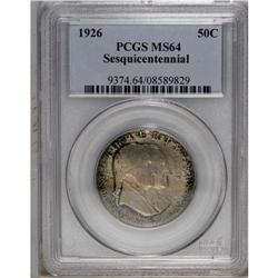 1926 50C Sesquicentennial MS64 PCGS. Light golden-gray 