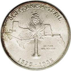 1935 50C Spanish Trail MS67 PCGS. Fully struck with be 