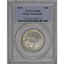 1925 50C Stone Mountain MS66 PCGS, lustrous and well s 
