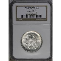1936-D 50C Texas MS67 NGC, brilliant and solidly struc 