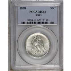 1938 50C Texas MS66 PCGS. Hints of ice-blue patina app 