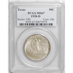 1938-D 50C Texas MS67 PCGS. A sharply struck Superb Ge 