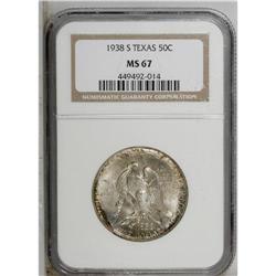 1938-S 50C Texas MS67 NGC. A solidly struck and well-p 