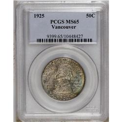 1925 50C Vancouver MS65 PCGS. A lavish blanket of mott 