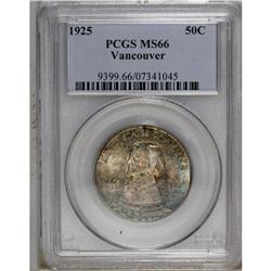 1925 50C Vancouver MS66 PCGS. A highly lustrous and cr 