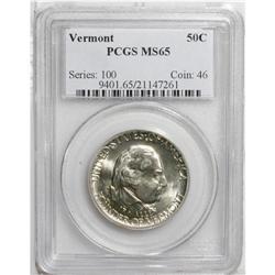 1927 50C Vermont MS65 PCGS. A sharply struck Gem examp 