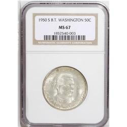 1950-S 50C Booker T. Washington MS67 NGC. Highly lustr 