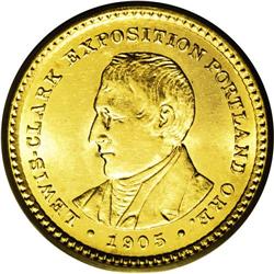 1905 G$1 Lewis and Clark MS64 PCGS. This radiant yello 