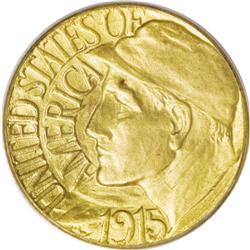 1915-S G$1 Panama-Pacific Gold Dollar MS66 PCGS. The c 