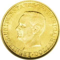 1916 G$1 McKinley MS65 NGC. A deep orange-gold Gem wit 