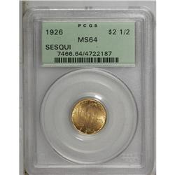 1926 $2 1/2 Sesquicentennial MS64 PCGS. A satiny and w 