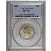Image 3 : 1883 25C Hawaii Quarter MS66 PCGS. Sea-green and cream 